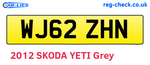 WJ62ZHN are the vehicle registration plates.