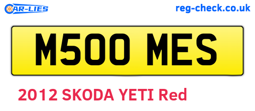 M500MES are the vehicle registration plates.