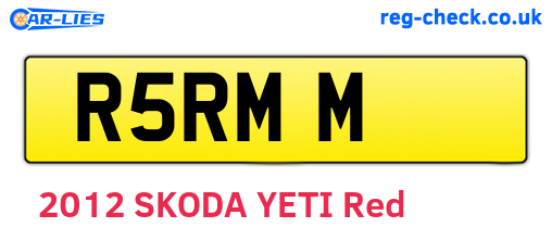 R5RMM are the vehicle registration plates.