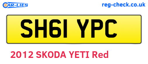 SH61YPC are the vehicle registration plates.