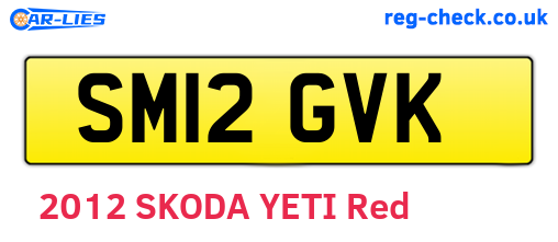 SM12GVK are the vehicle registration plates.