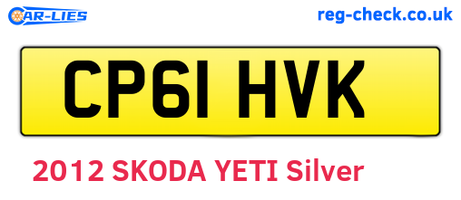 CP61HVK are the vehicle registration plates.