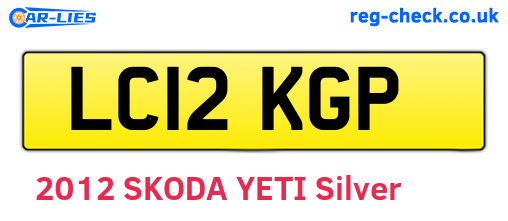 LC12KGP are the vehicle registration plates.
