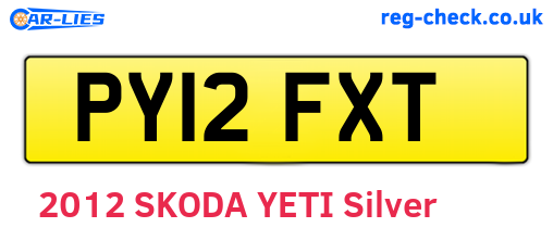 PY12FXT are the vehicle registration plates.