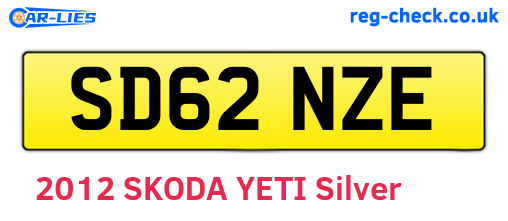 SD62NZE are the vehicle registration plates.