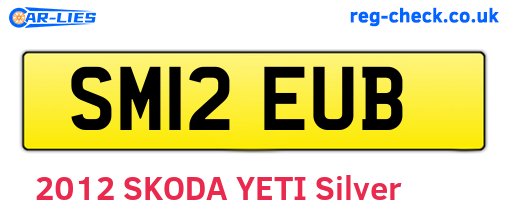 SM12EUB are the vehicle registration plates.