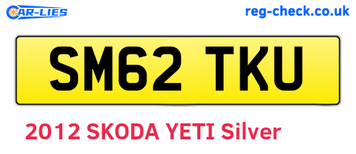 SM62TKU are the vehicle registration plates.
