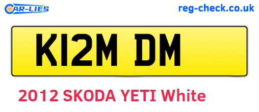 K12MDM are the vehicle registration plates.