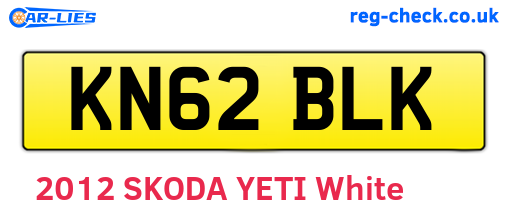KN62BLK are the vehicle registration plates.