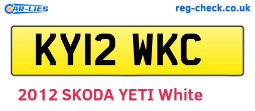 KY12WKC are the vehicle registration plates.