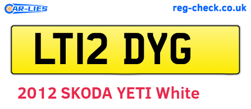 LT12DYG are the vehicle registration plates.