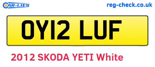 OY12LUF are the vehicle registration plates.