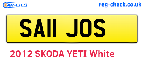 SA11JOS are the vehicle registration plates.
