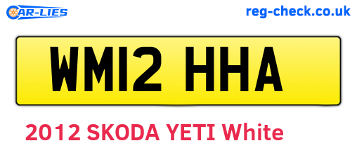 WM12HHA are the vehicle registration plates.