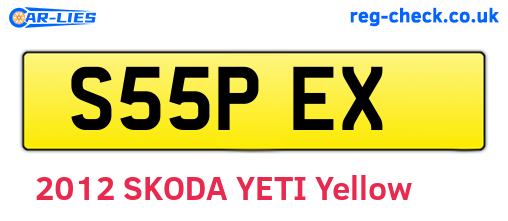 S55PEX are the vehicle registration plates.