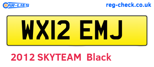 WX12EMJ are the vehicle registration plates.