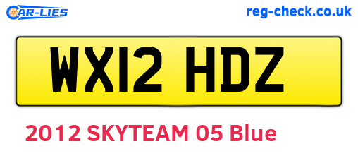 WX12HDZ are the vehicle registration plates.