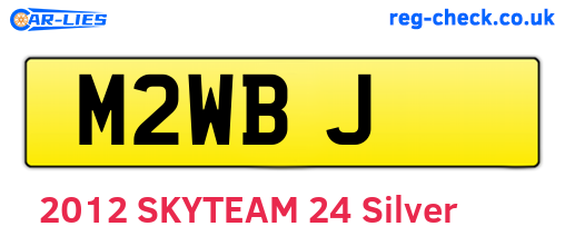 M2WBJ are the vehicle registration plates.