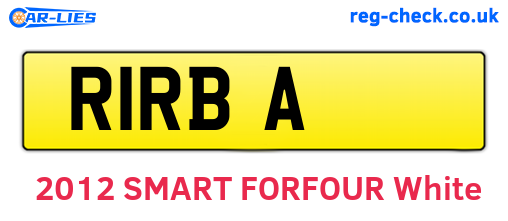 R1RBA are the vehicle registration plates.