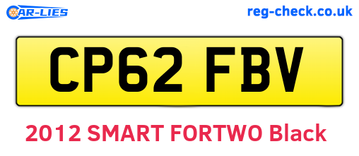 CP62FBV are the vehicle registration plates.
