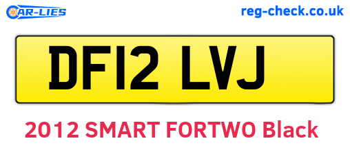 DF12LVJ are the vehicle registration plates.