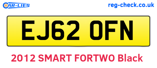 EJ62OFN are the vehicle registration plates.