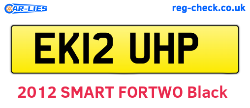 EK12UHP are the vehicle registration plates.