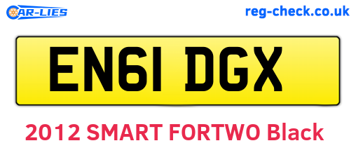 EN61DGX are the vehicle registration plates.
