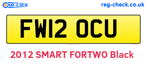 FW12OCU are the vehicle registration plates.