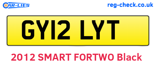 GY12LYT are the vehicle registration plates.