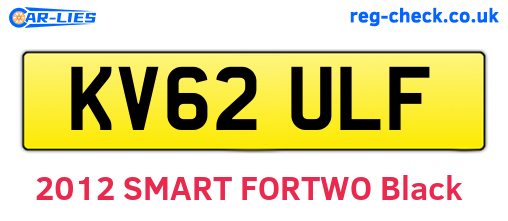KV62ULF are the vehicle registration plates.