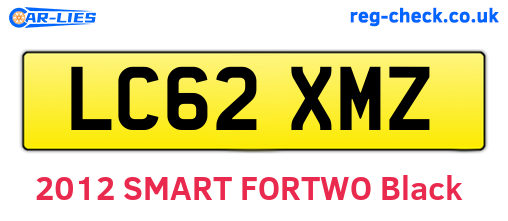 LC62XMZ are the vehicle registration plates.