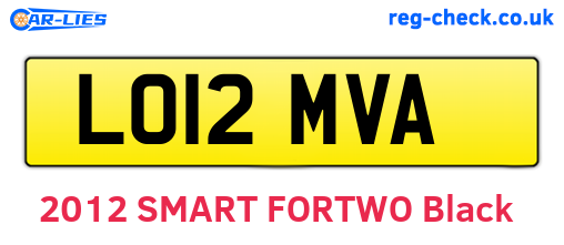 LO12MVA are the vehicle registration plates.