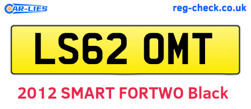 LS62OMT are the vehicle registration plates.