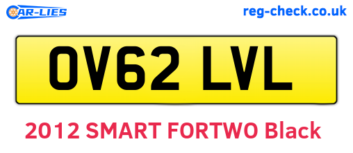 OV62LVL are the vehicle registration plates.