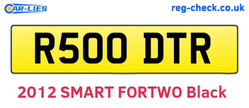R500DTR are the vehicle registration plates.