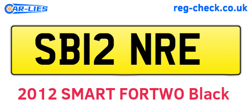 SB12NRE are the vehicle registration plates.