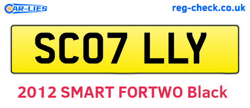 SC07LLY are the vehicle registration plates.