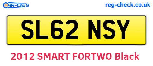 SL62NSY are the vehicle registration plates.