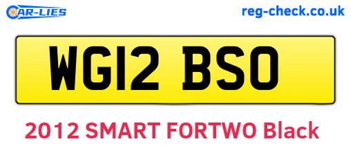 WG12BSO are the vehicle registration plates.
