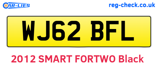 WJ62BFL are the vehicle registration plates.