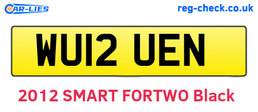 WU12UEN are the vehicle registration plates.
