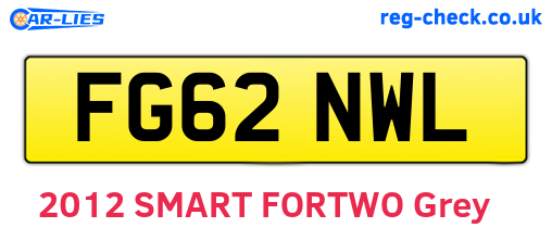FG62NWL are the vehicle registration plates.