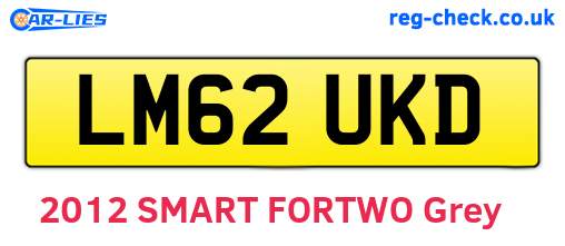 LM62UKD are the vehicle registration plates.