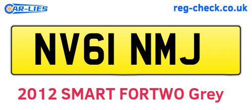 NV61NMJ are the vehicle registration plates.