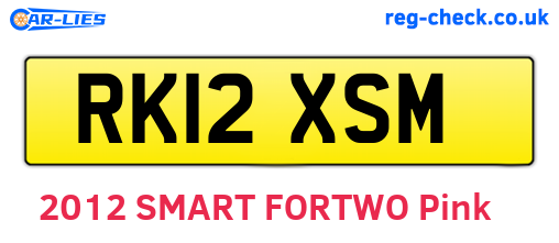 RK12XSM are the vehicle registration plates.