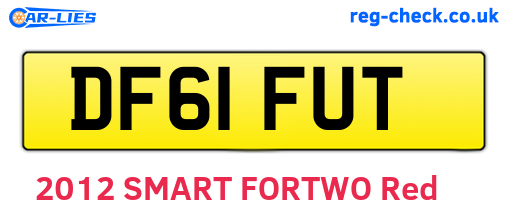 DF61FUT are the vehicle registration plates.