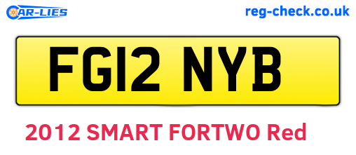 FG12NYB are the vehicle registration plates.