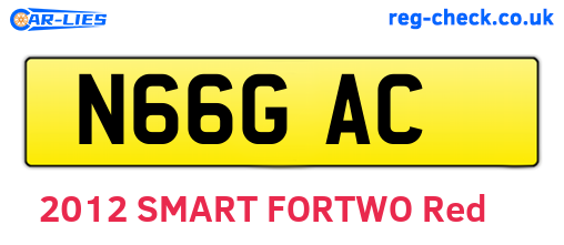 N66GAC are the vehicle registration plates.