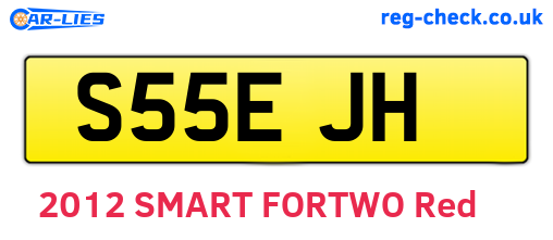 S55EJH are the vehicle registration plates.